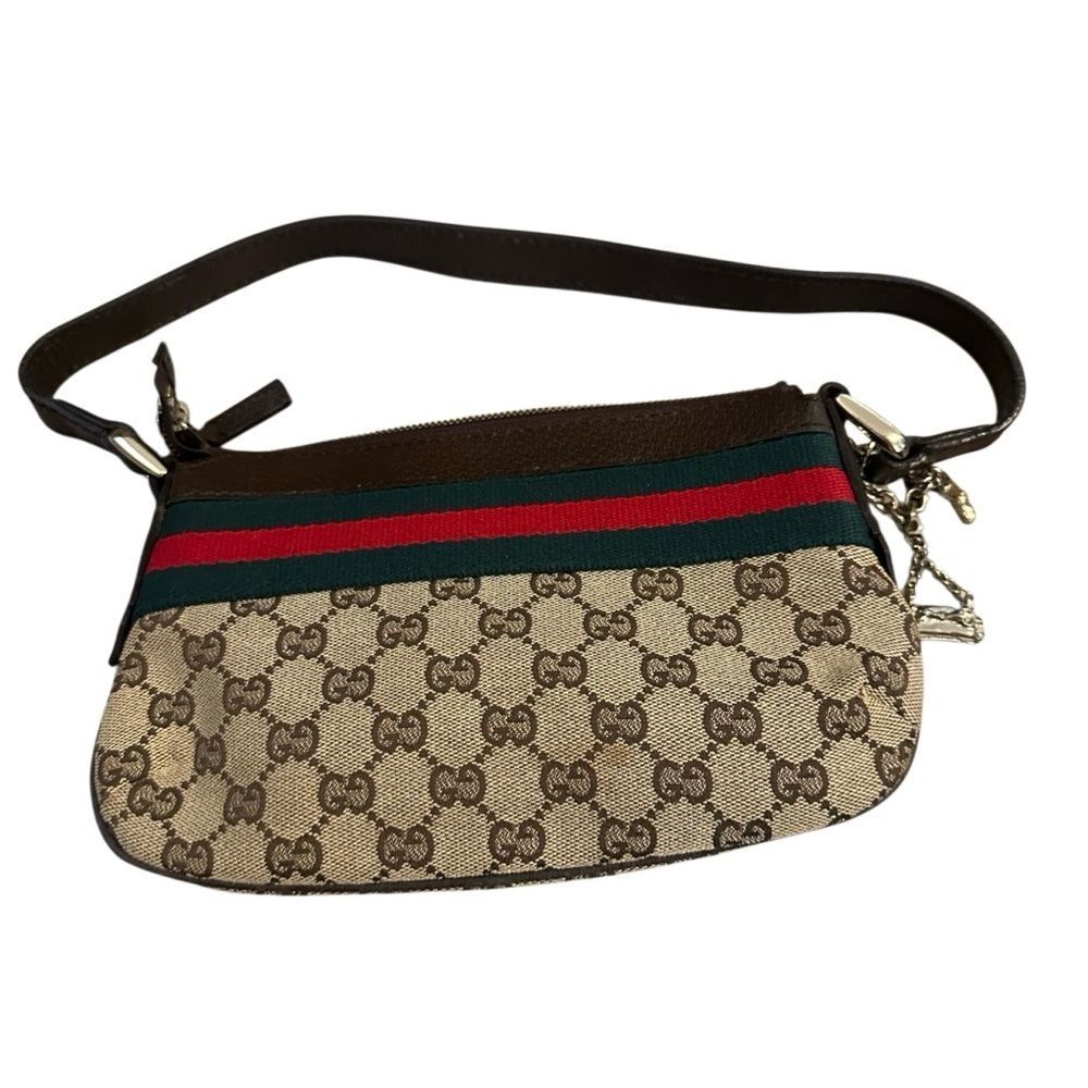 Gucci Beige and Brown mini  Bag with Red and Green Accents - Picture 3 of 13